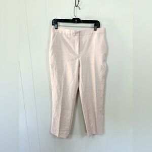 Zara light pink high rise straight leg trouser pants size 8